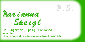 marianna speigl business card